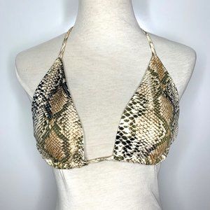CELEBRITY by Hera Collection Python Triangle Bikini Top Sz‎ M